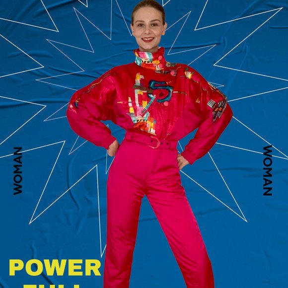 Vintage Skiing Jumpsuit 1980s 5th Avenue Italy Pink Retro Onesie US4 - Picture 4 of 13